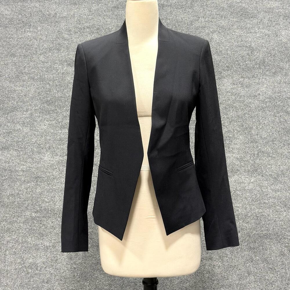 Theory Blazer Womens 6 Black Lanai Urban Shawl Collar Jacket USA Workwear Career
